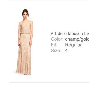 Adrianna Papell Art Deco blouson beaded gown